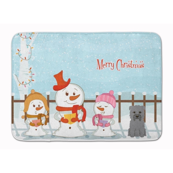 Carolines Treasures Merry Christmas Glen of Imal Grey Machine Washable Memory Foam Mat BB2390RUG - main